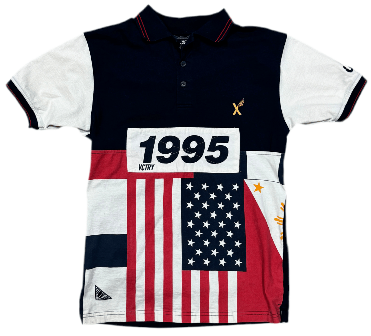 10 Deep USA Flag Polo - Small - ALL GOODS - ALL GOODS