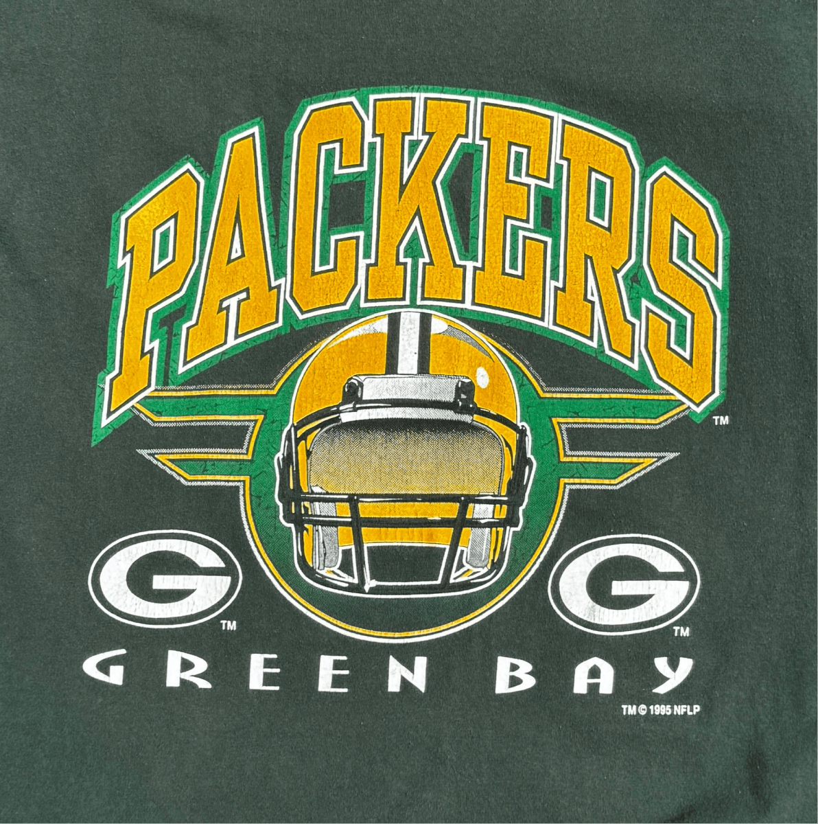 1995 Green Bay Packers Helmet Shirt - Large - ALL GOODS - ALL GOODS