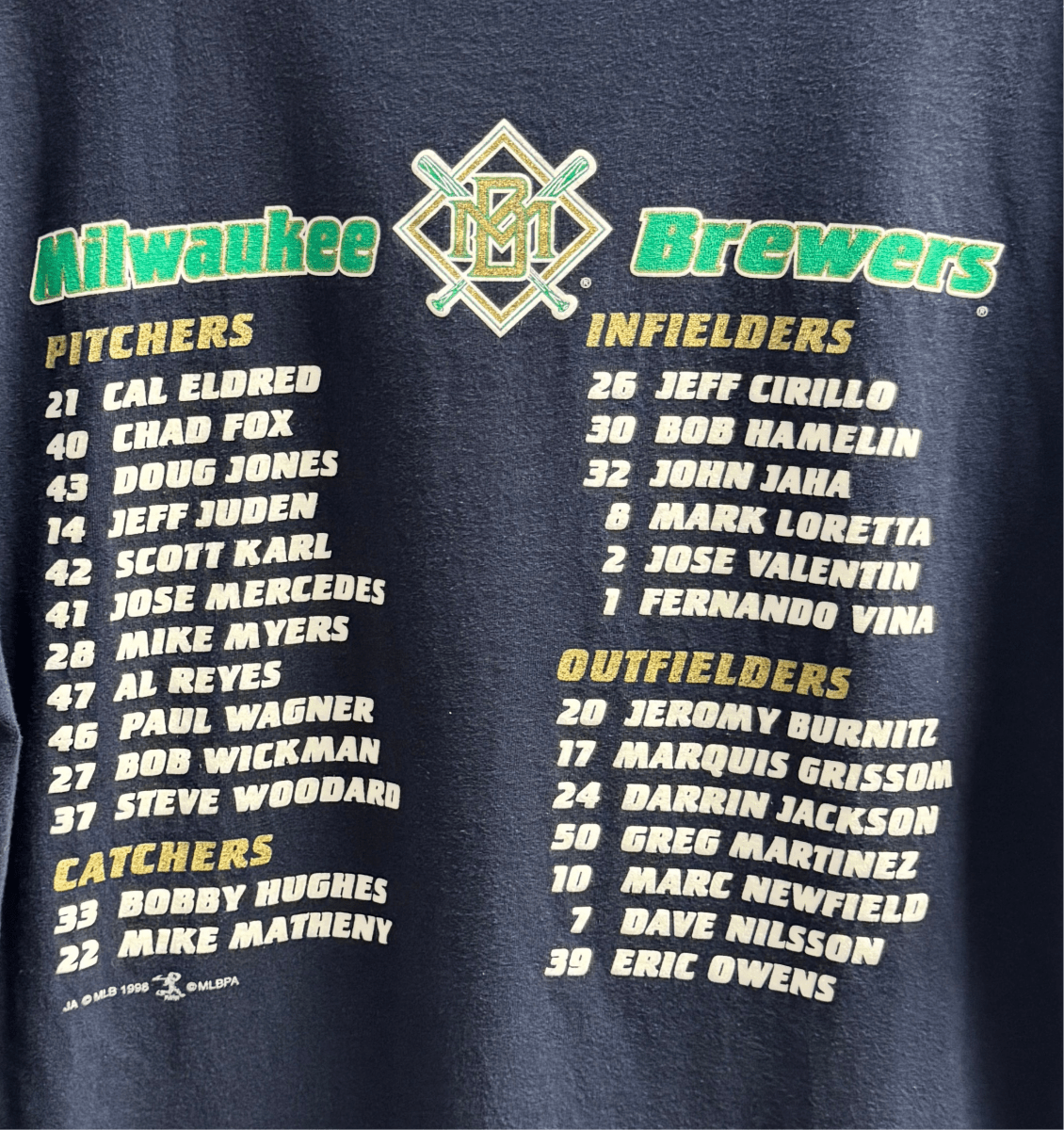 1998 Milwaukee Brewers “Go Crew” Shirt - Medium - ALL GOODS - ALL GOODS