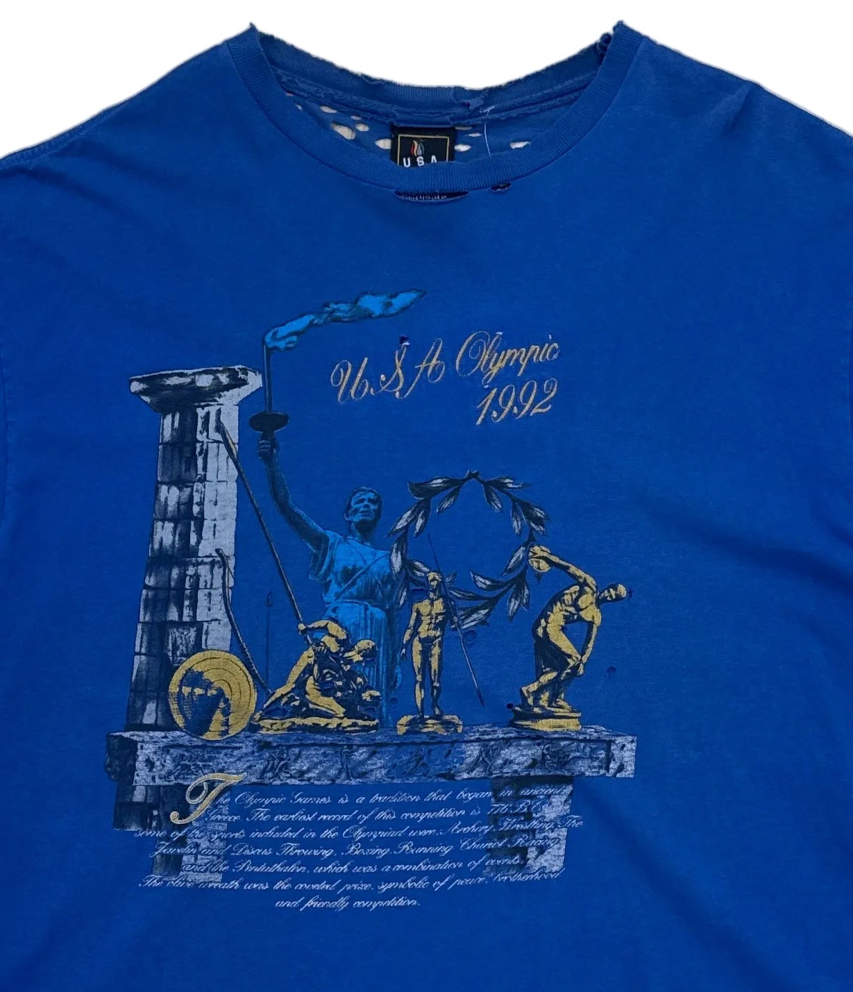 Vintage 1992 Thrashed Olympics T-Shirt - 2XL