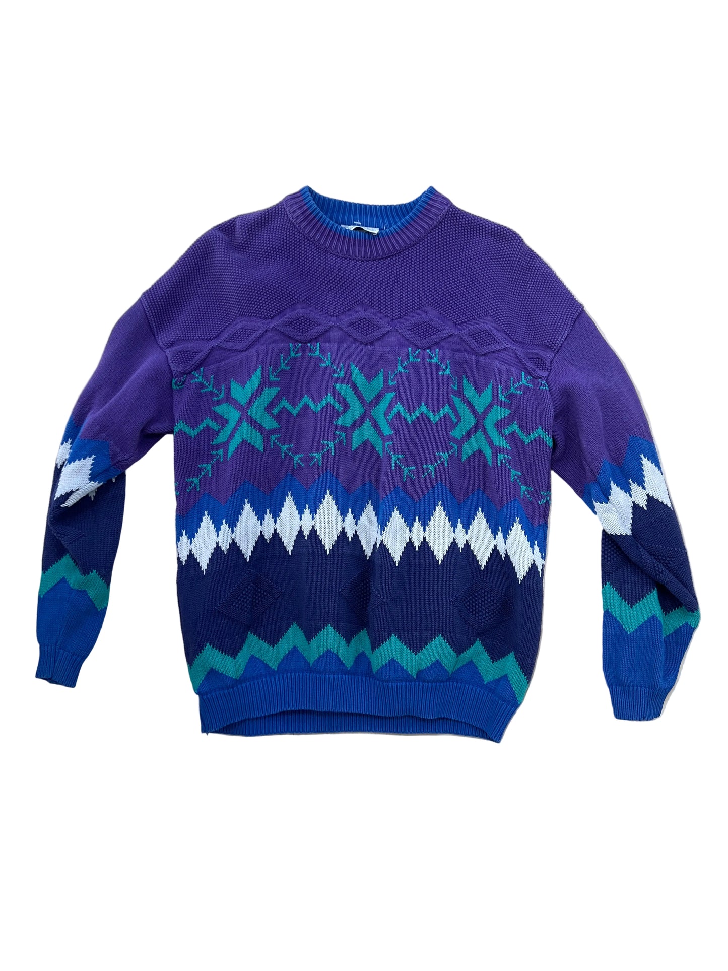 Purple Snowflake Sweater-XL