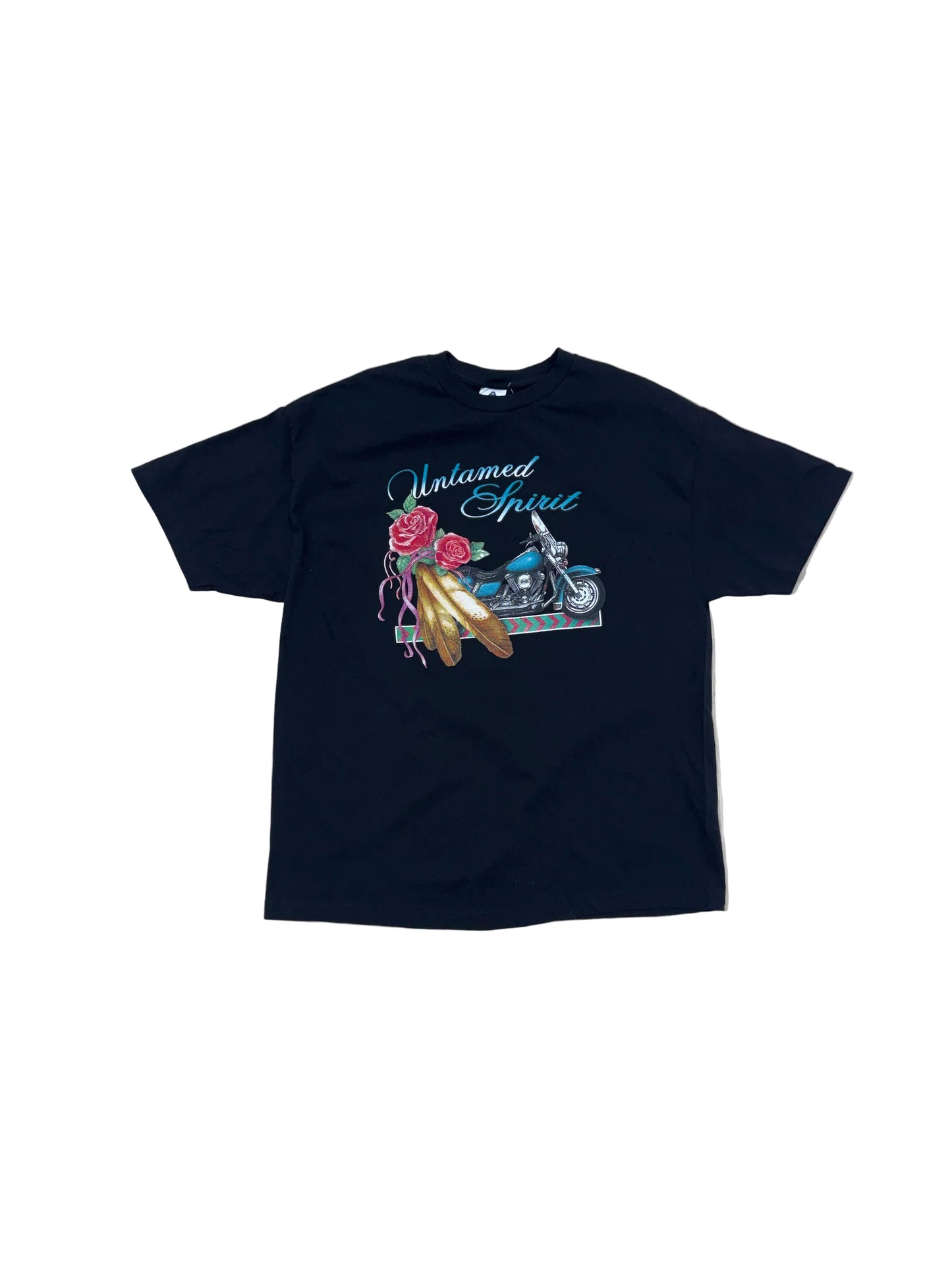 Vintage Untamed Spirit Biker T-Shirt - 2XL