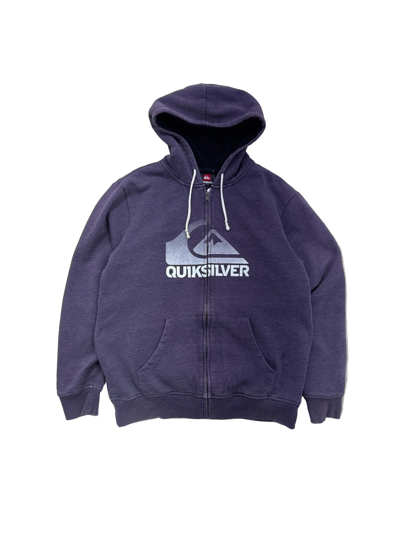 Vintage Y2K Quiksilver Zip Up Hoodie - Large