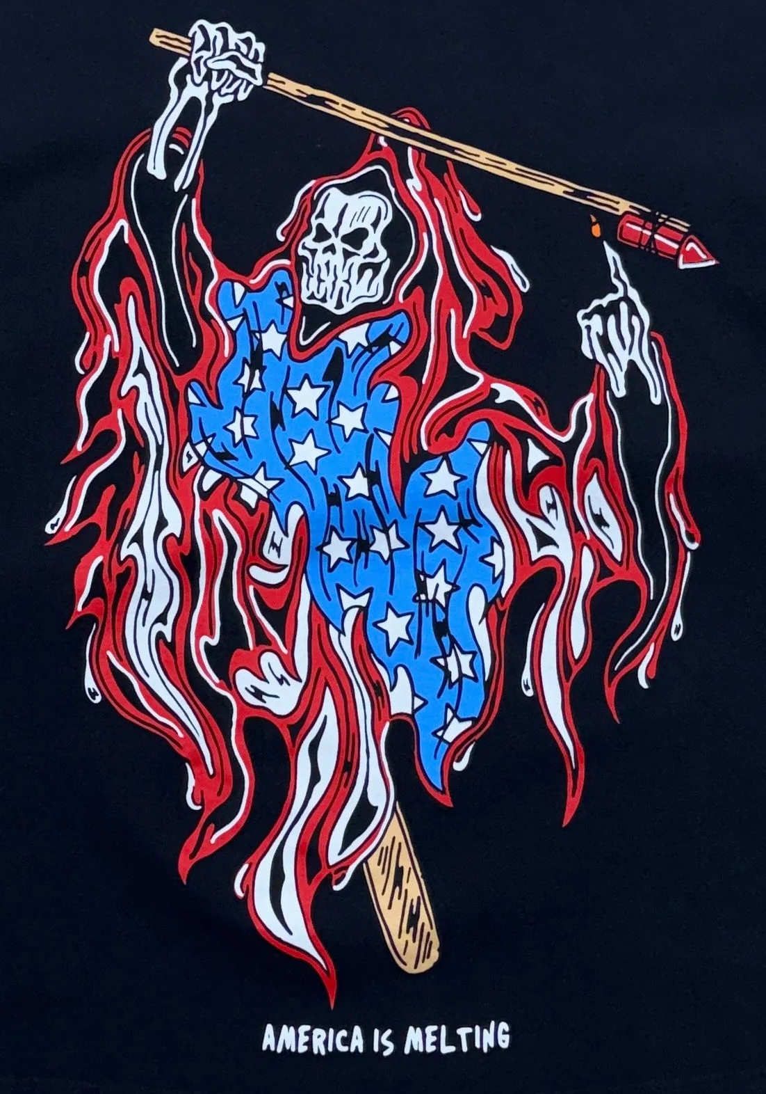 Warren Lotus “America Is Melting” T-Shirt - XL