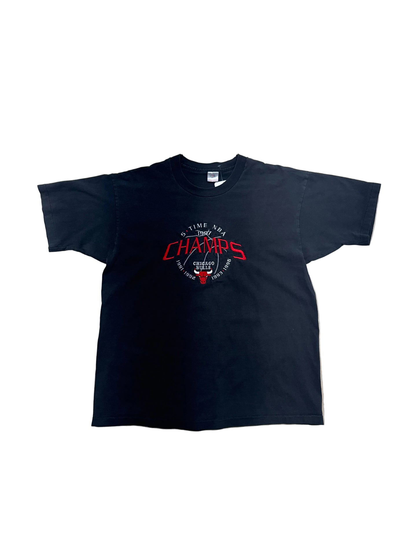 Vintage 1997 Chicago Bulls 5 Time Champs T-Shirt - Large