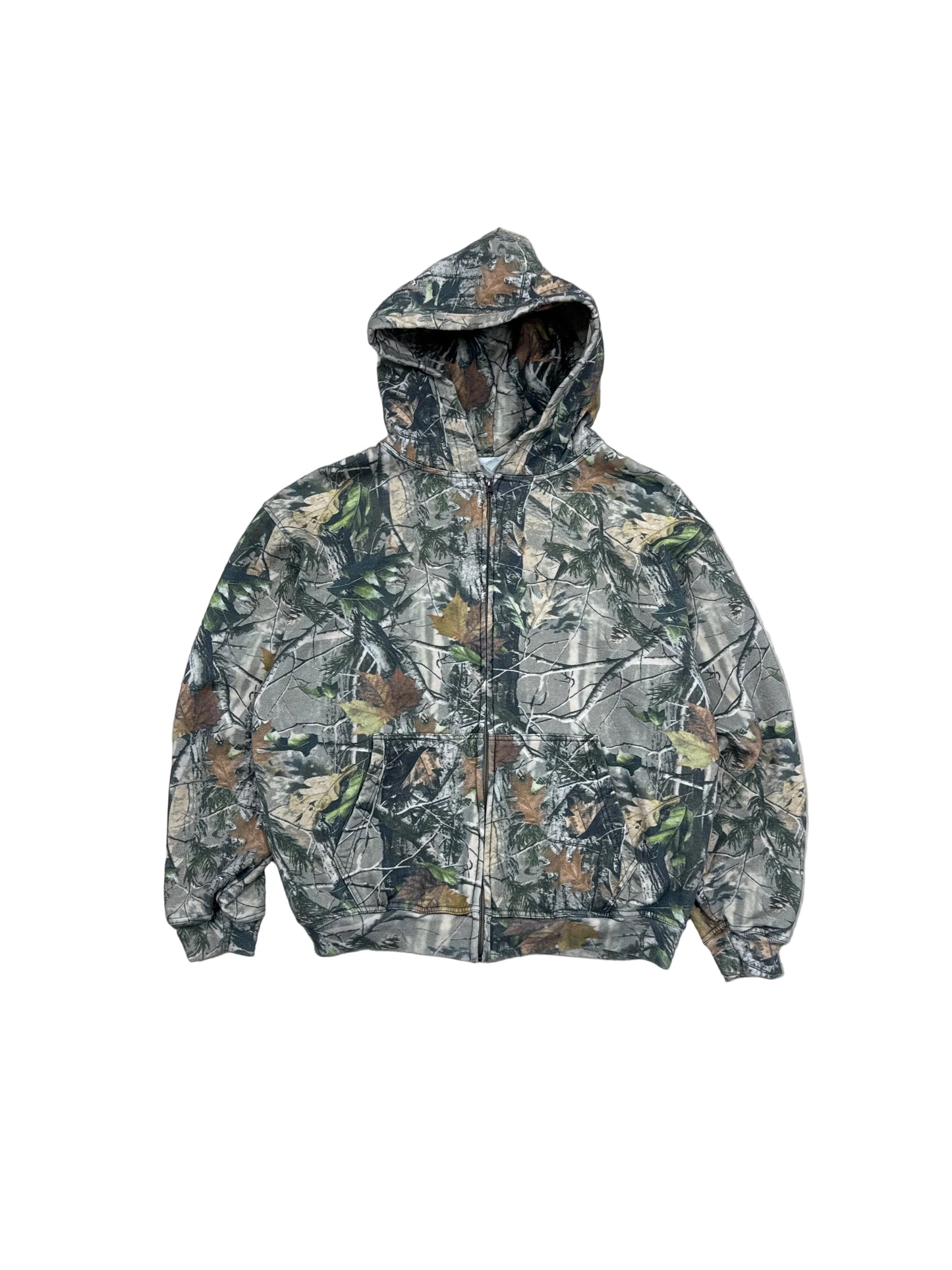 Real Tree Camo Zip Up Hoodie - Large