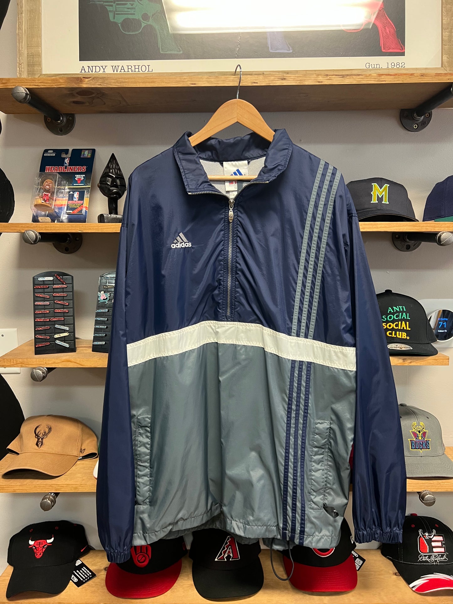 Adidas Quarter Zip Windbreaker - XL