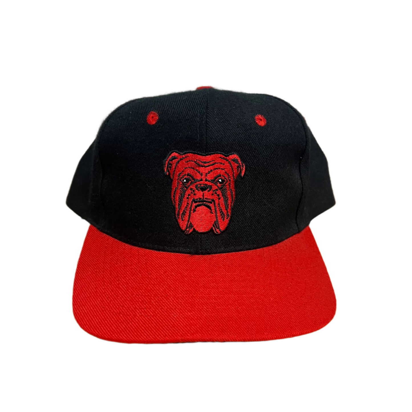 Bull Dog Red Dog Snapback Hat
