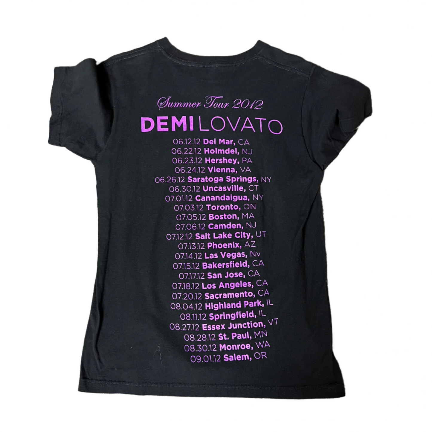 Demi Lovato 2012 Summer Tour Shirt - S