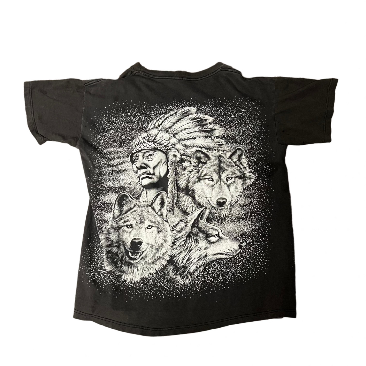 Native American Wolf Shirt - XL