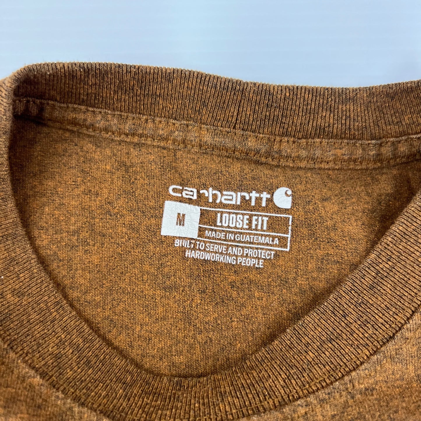 Burnt Orange Carhartt Loose Fit Pocket Shirt - M