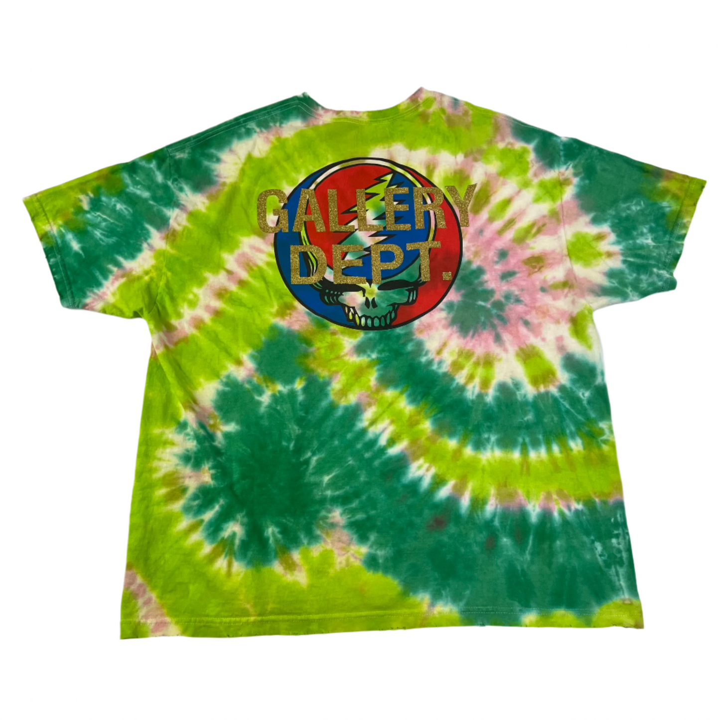 Grateful Dead Gallery Dept. Tie-dye Green Skull Shirt - XL