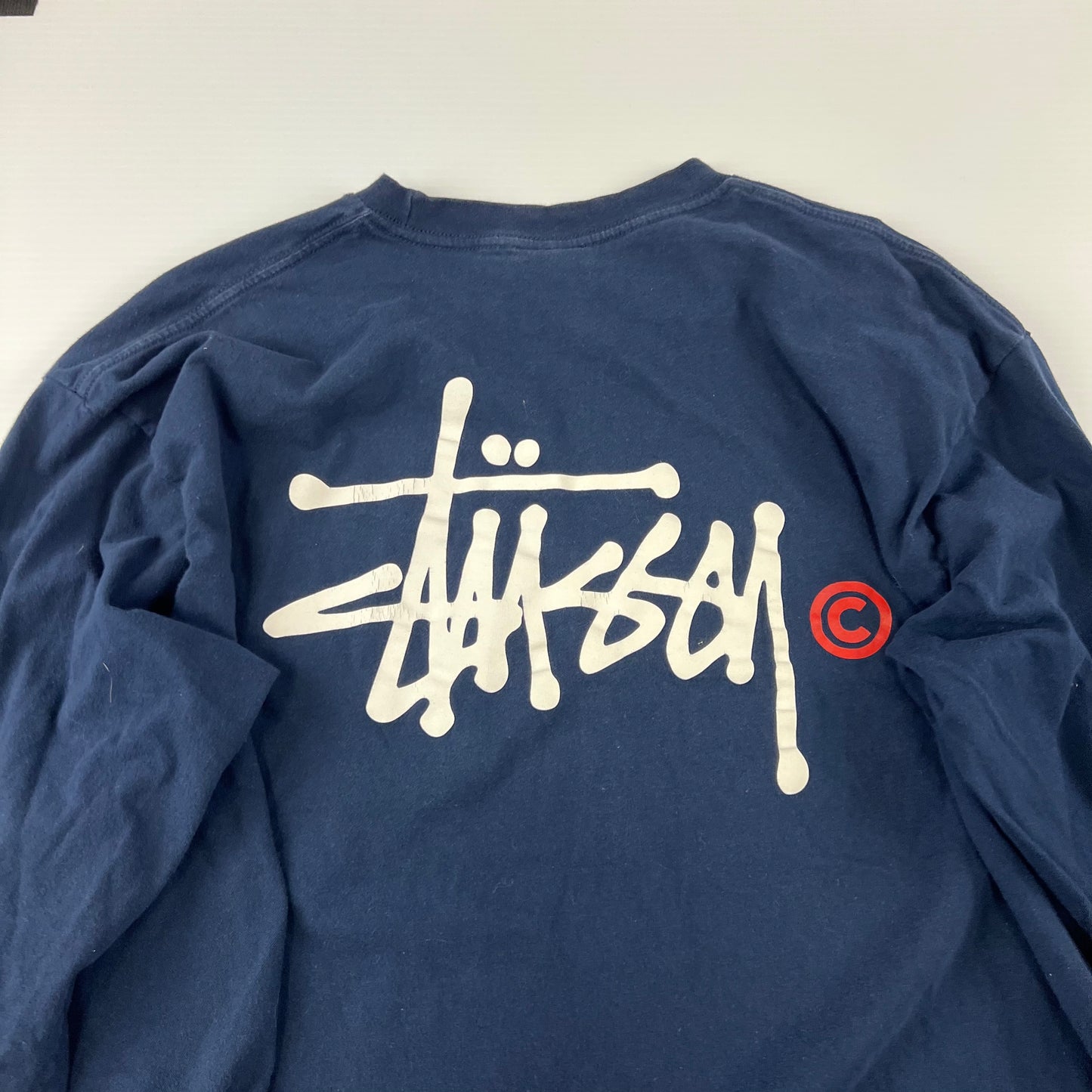 Stussy Navy Blue Long Sleeve Shirt - XL