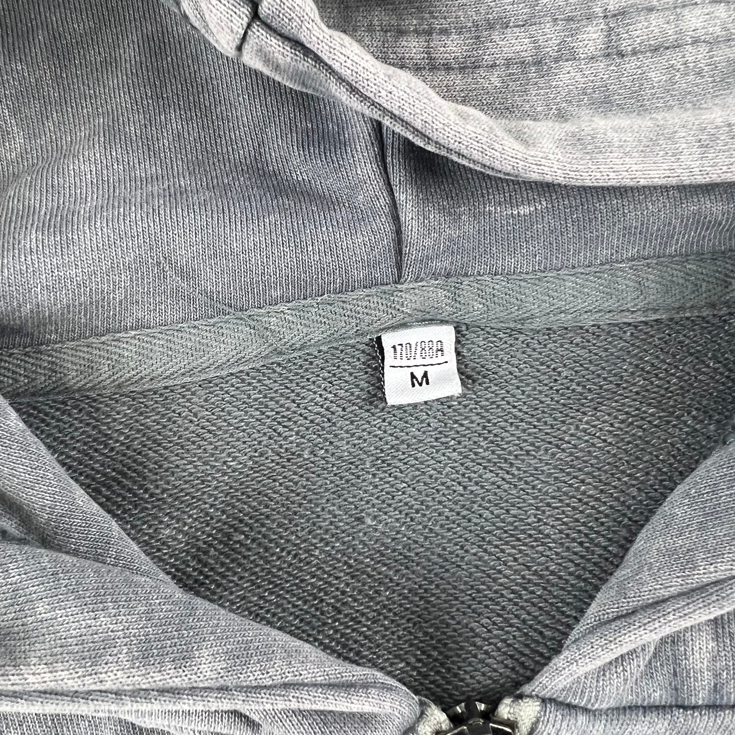 Light Grey Zip Up Hoodie - M
