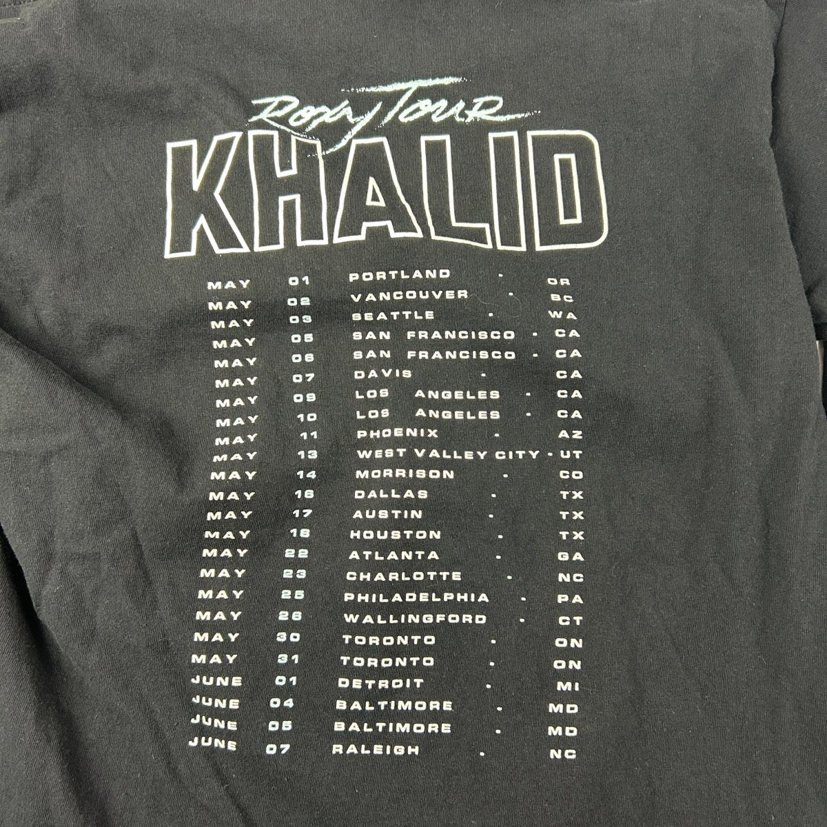 American Teen Khalid Roxy Tour Shirt - M - ALL GOODS - ALL GOODS