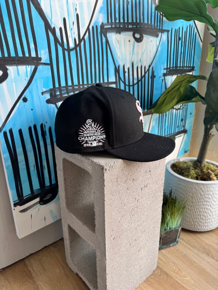 Black/Pink Chicago White Sox Fitted Hat - ALL GOODS - ALL GOODS