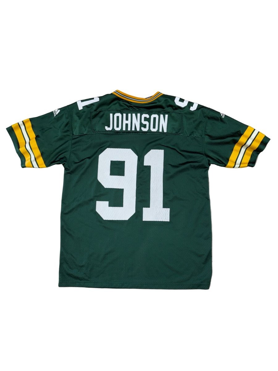 Green Bay Packers 91 Johnson Jersey - Large - ALL GOODS - ALL GOODS