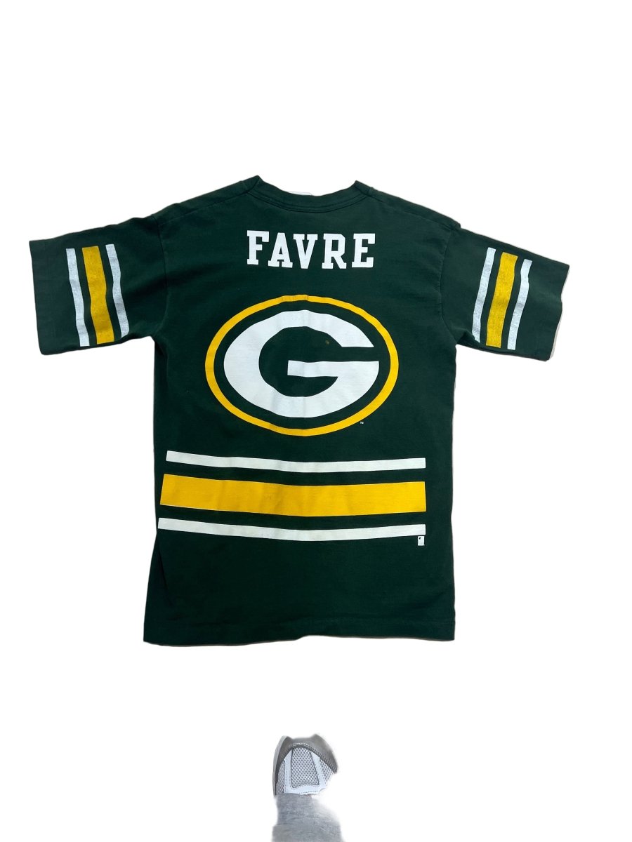 Green Bay Packers Stripes Brent Farve T-Shirt - ALL GOODS - ALL GOODS