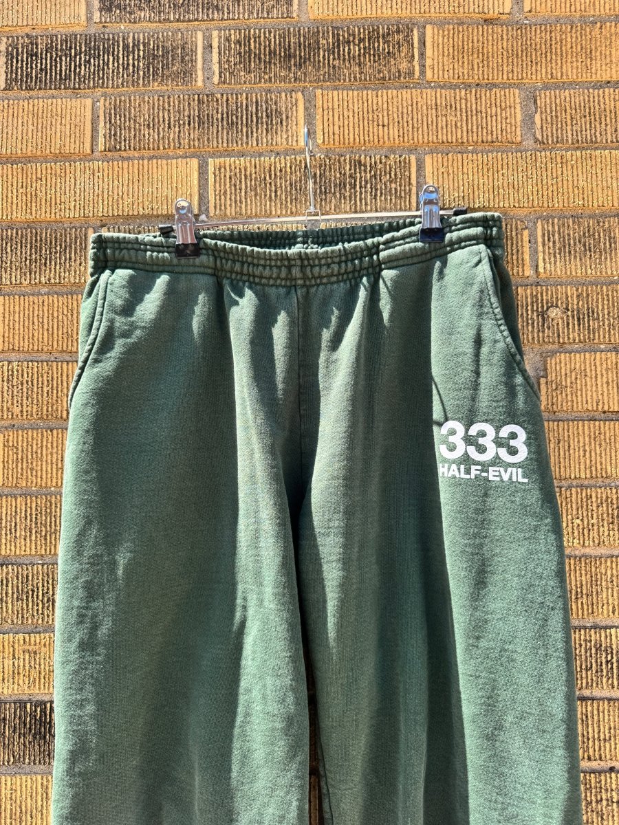 Green Half Evil Sweat Pants - Medium - ALL GOODS - ALL GOODS