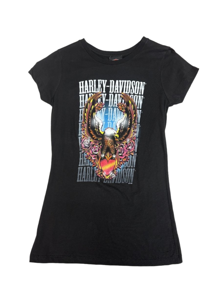 Harley Davidson Heart Eagle Shirt Size Medium - ALL GOODS - ALL GOODS