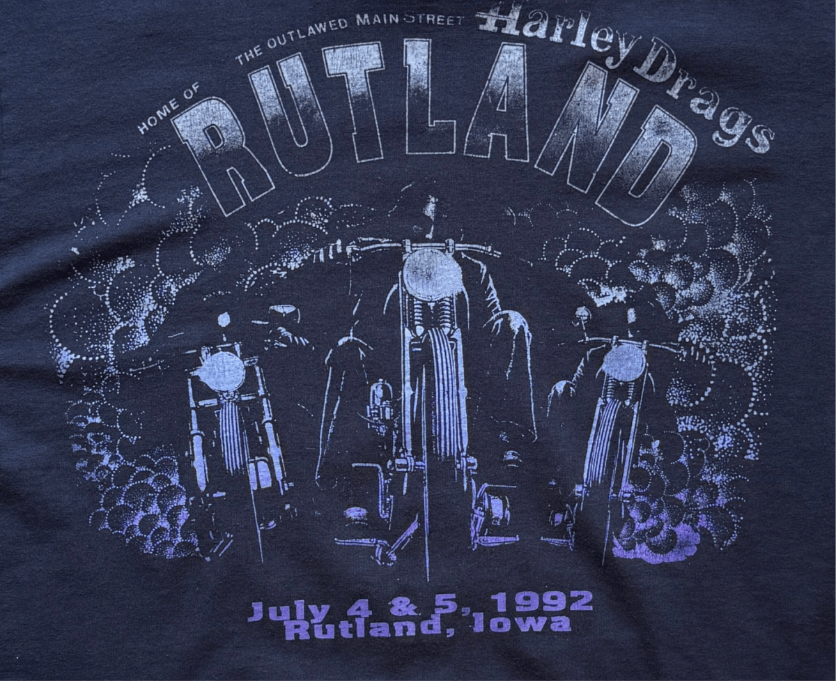 Harley Davidson Rutland Drag Races Shirt - Medium - ALL GOODS - ALL GOODS