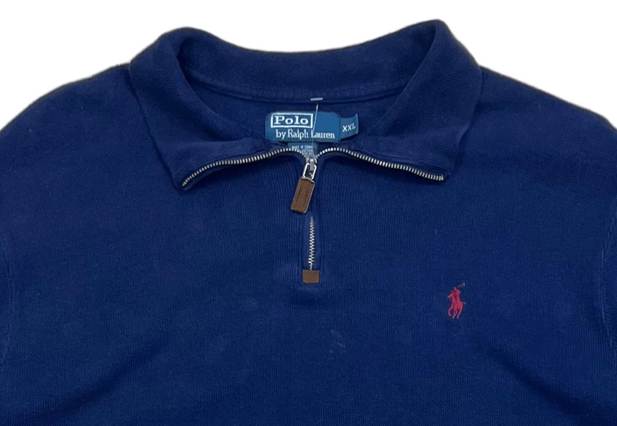 Polo Ralph Lauren Quarter Zip Sweater - 2XL - ALL GOODS - ALL GOODS