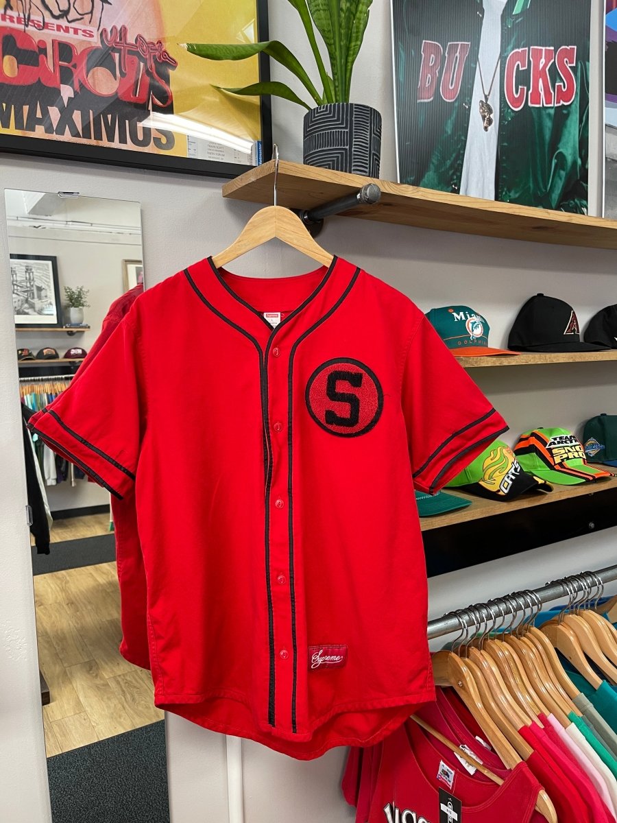 Red Supreme Baseball Jersey - Large - ALL GOODS - ALL GOODS