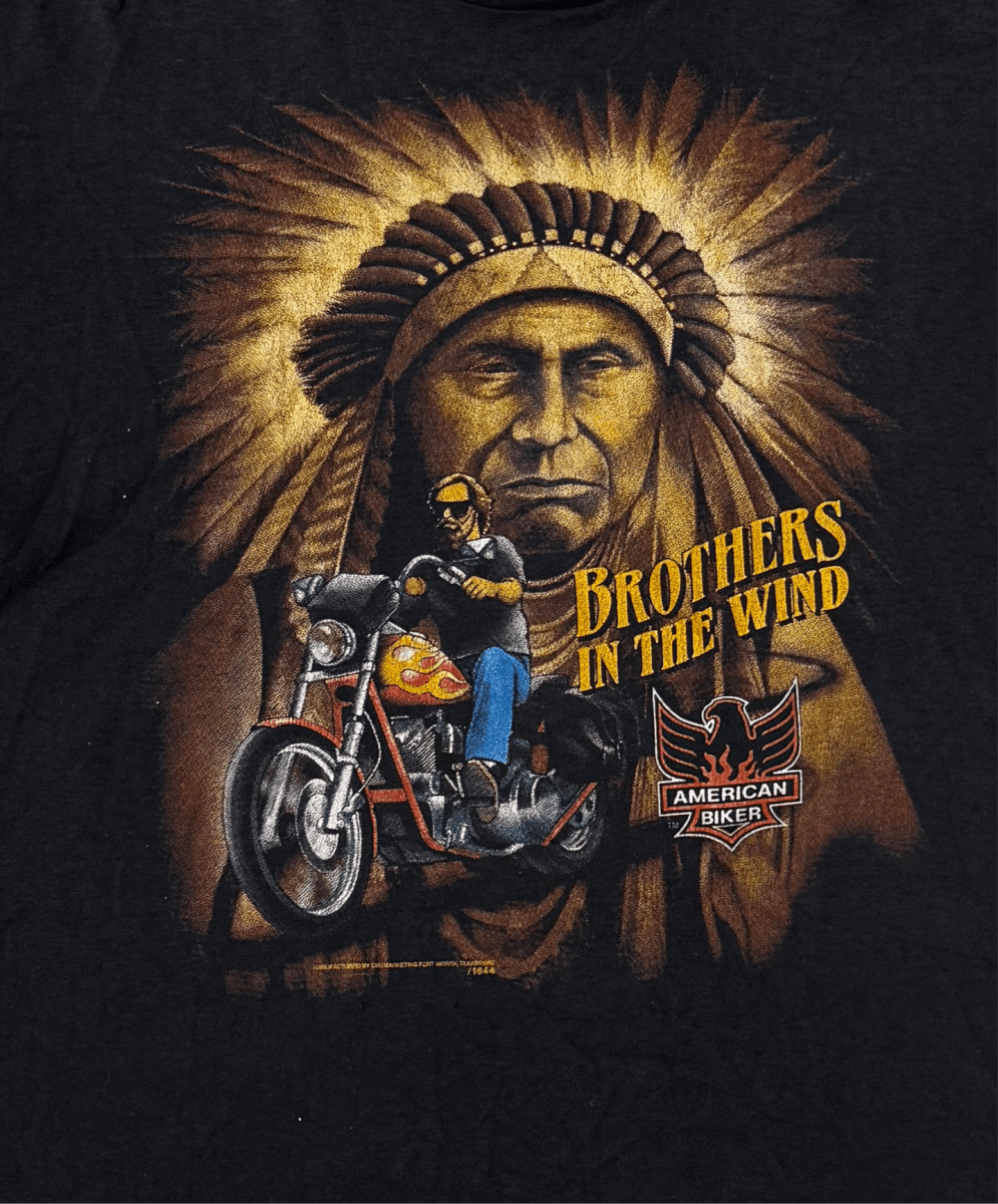 Vintage 3D Emblem Brothers In The Wind Tee - Large - ALL GOODS - ALL GOODS