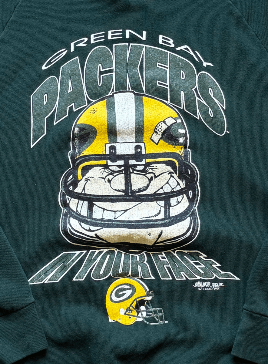 Vintage Green Bay Packers In Your Face Crewneck - Large - ALL GOODS - ALL GOODS