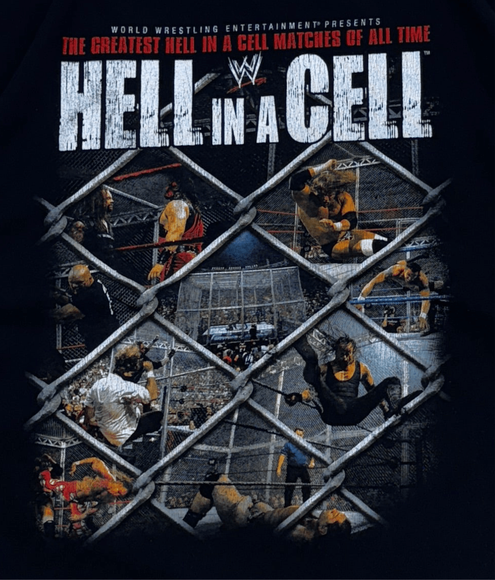 WWF Hell In A Cell T-Shirt - 2XL - ALL GOODS - ALL GOODS