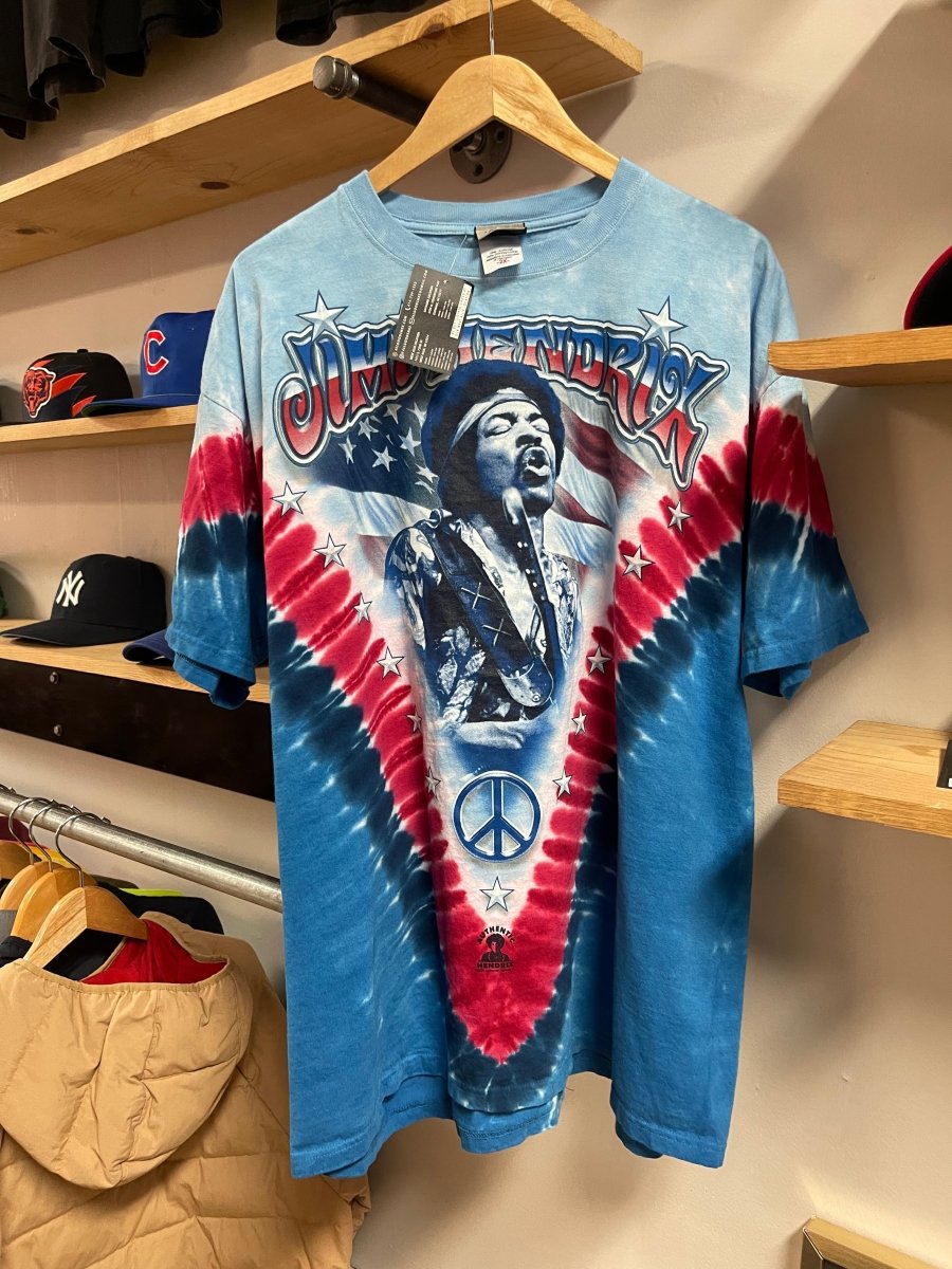 Y2K Liquid Blue Jimi Hendrix TyeDyed Shirt 2XL - ALL GOODS - ALL GOODS