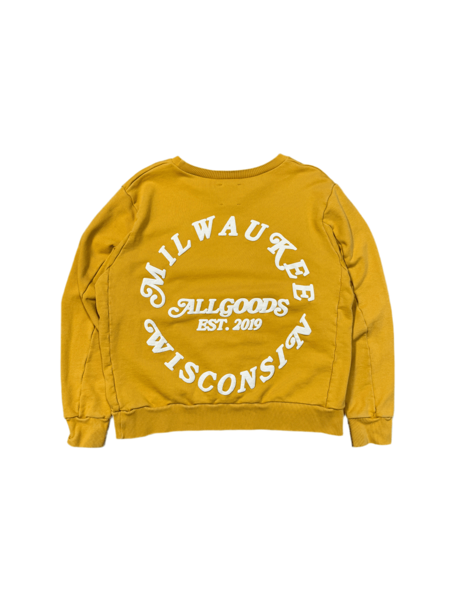 Yellow All Goods Crewneck - Medium - ALL GOODS - ALL GOODS
