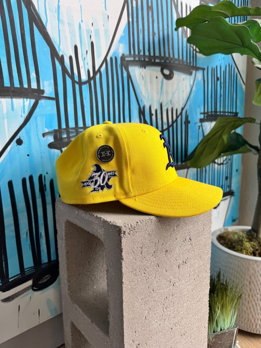 Yellow Oakland Athletics Fitted Hat - ALL GOODS - ALL GOODS