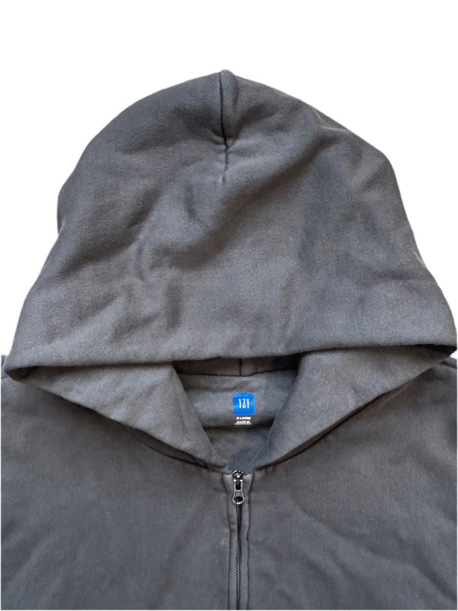 YZY Gap Grey Zip Up Hoodie - XL - ALL GOODS - ALL GOODS
