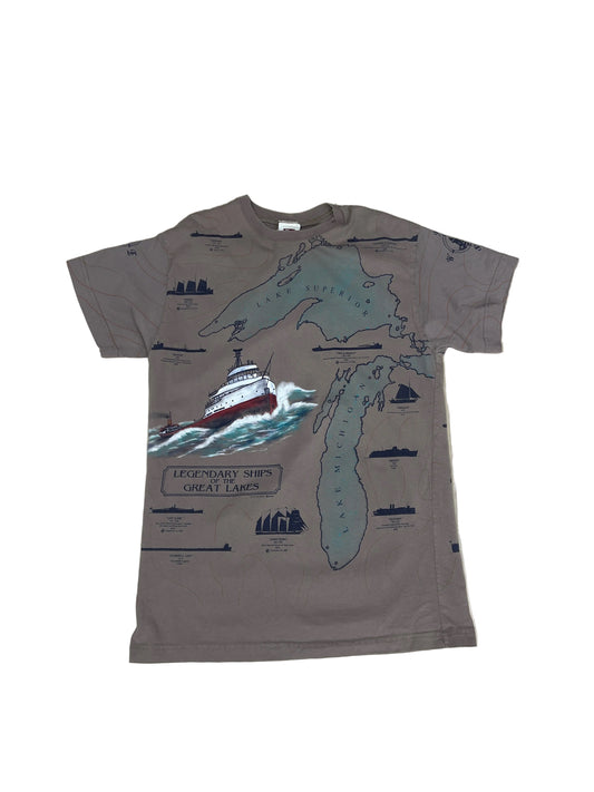 Vintage 90s Midwest AOP T-shirt - L Tall