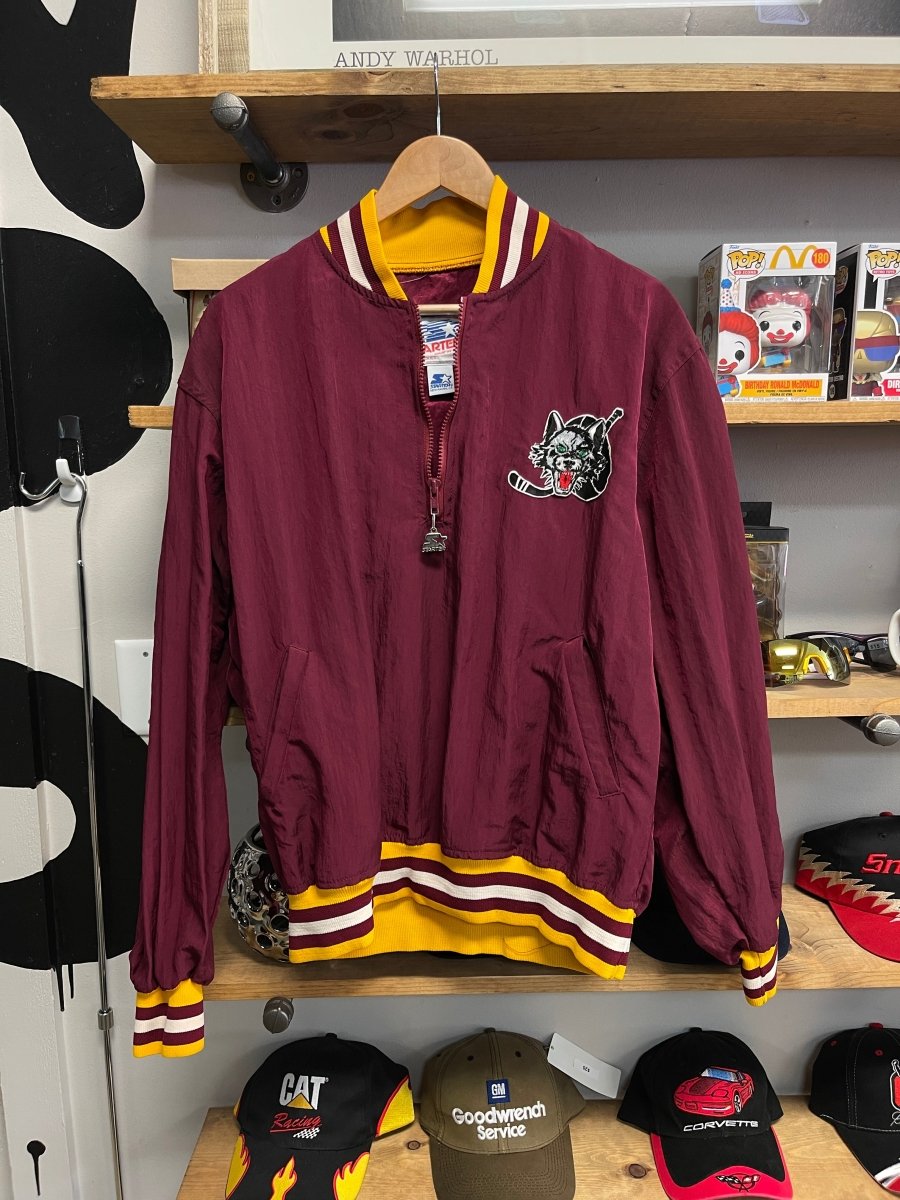 1980s Chicago Wolves NHL Windbreaker Pull Over - ALL GOODS - ALL GOODS