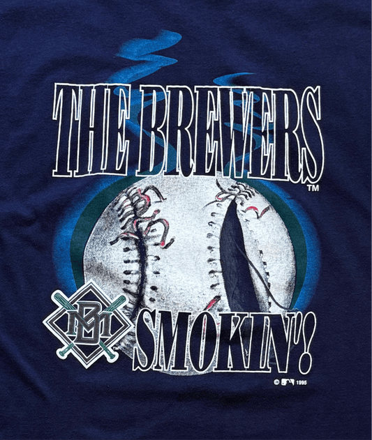 1995 Milwaukee Brewers Smokin’ Shirt - Medium - ALL GOODS - ALL GOODS
