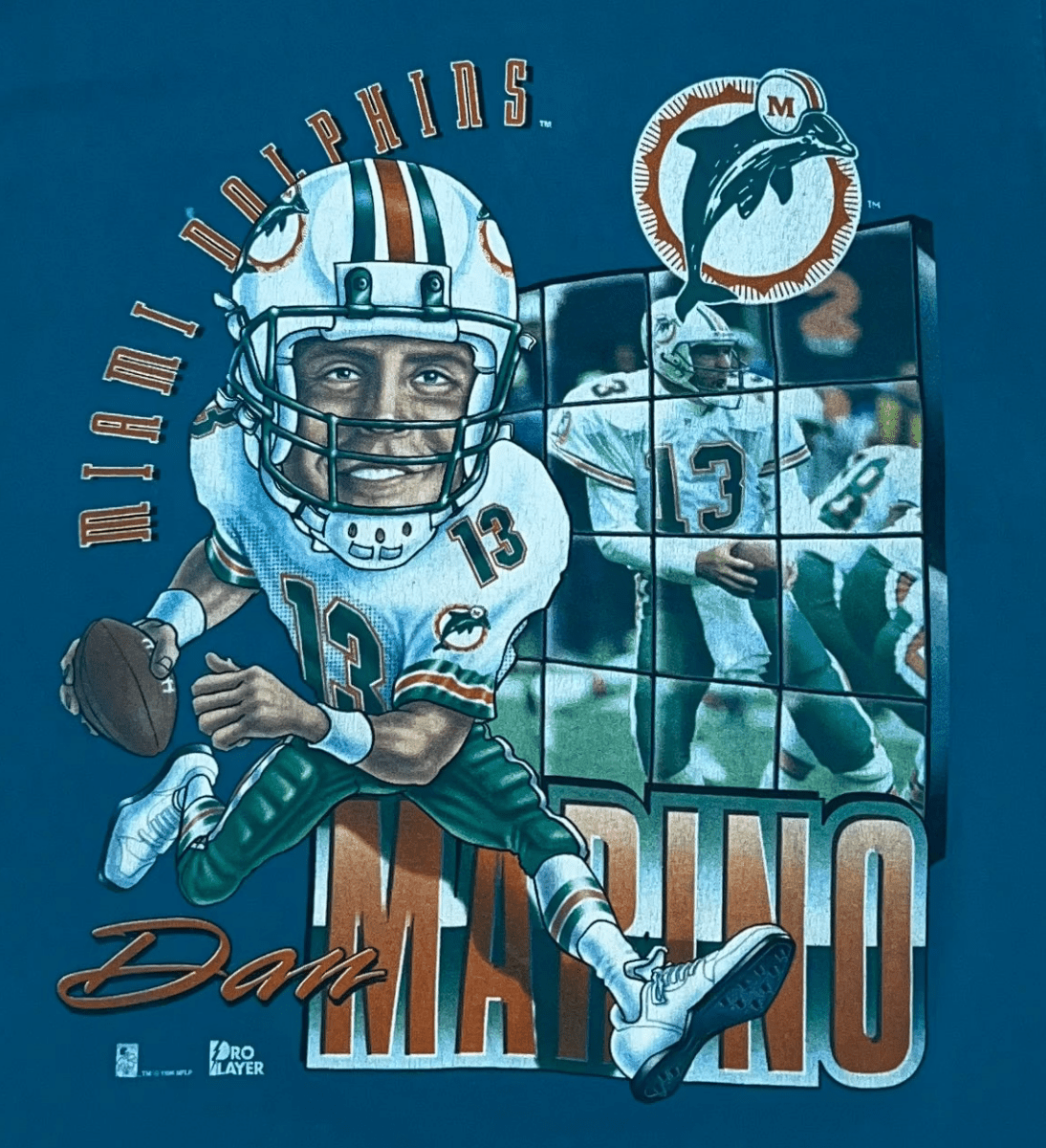 1996 Dan Marino Miami Dolphins T-Shirt - Large - ALL GOODS - ALL GOODS