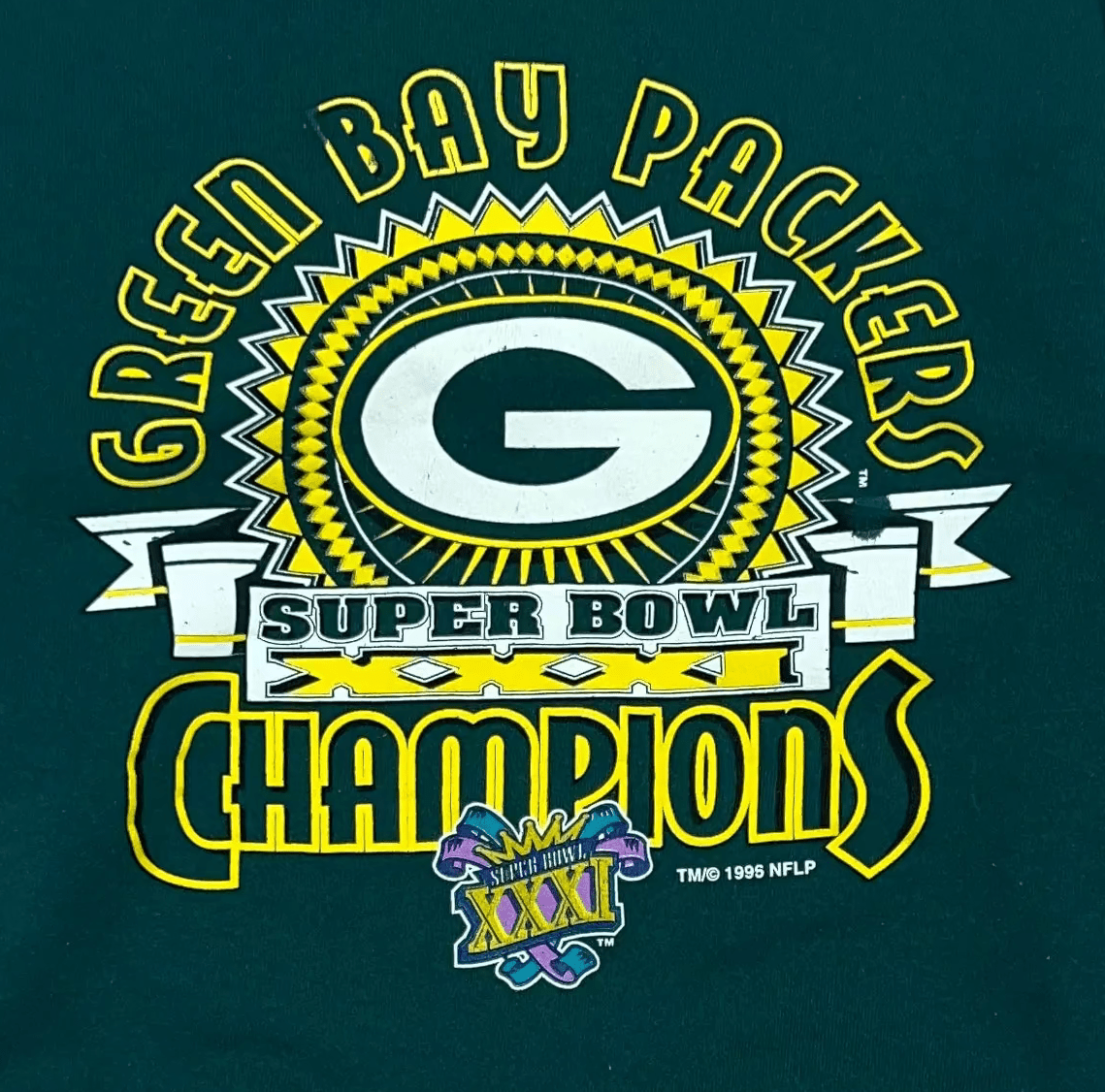 1996 Green Bay Packers Super Bowl Crewneck - Medium - ALL GOODS - ALL GOODS