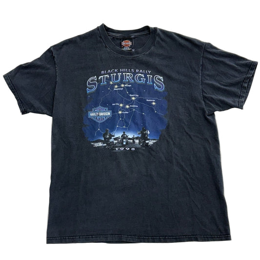 1998 Black Hills Rally Sturgis Harley Davidson T-Shirt - XL - ALL GOODS - ALL GOODS