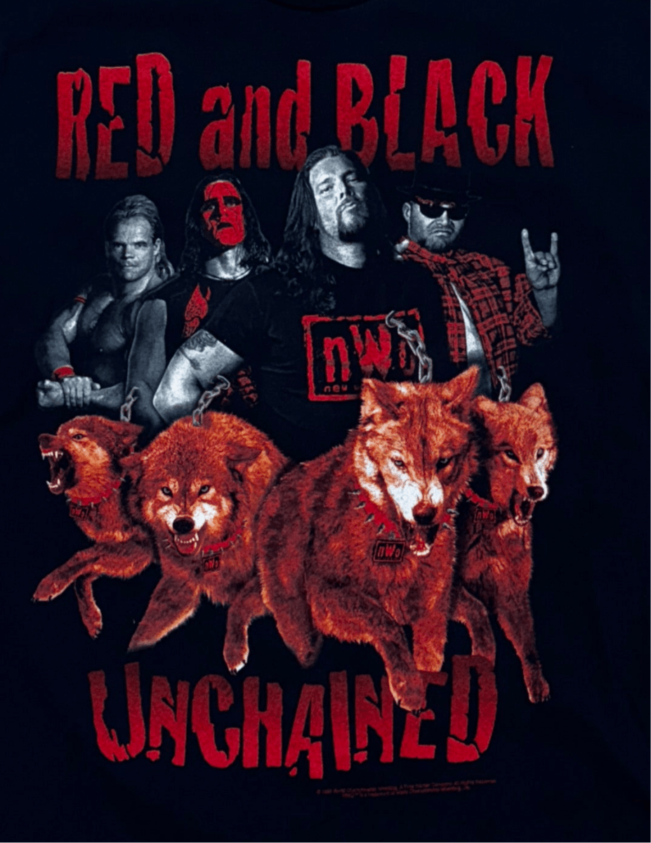 1998 NWO Unchained Wolf T-Shirt - Large - ALL GOODS - ALL GOODS