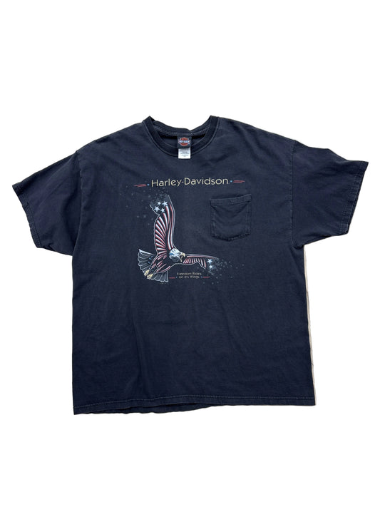 Freedom Rides On It’s Wings Harley Davidson T-Shirt-2XL