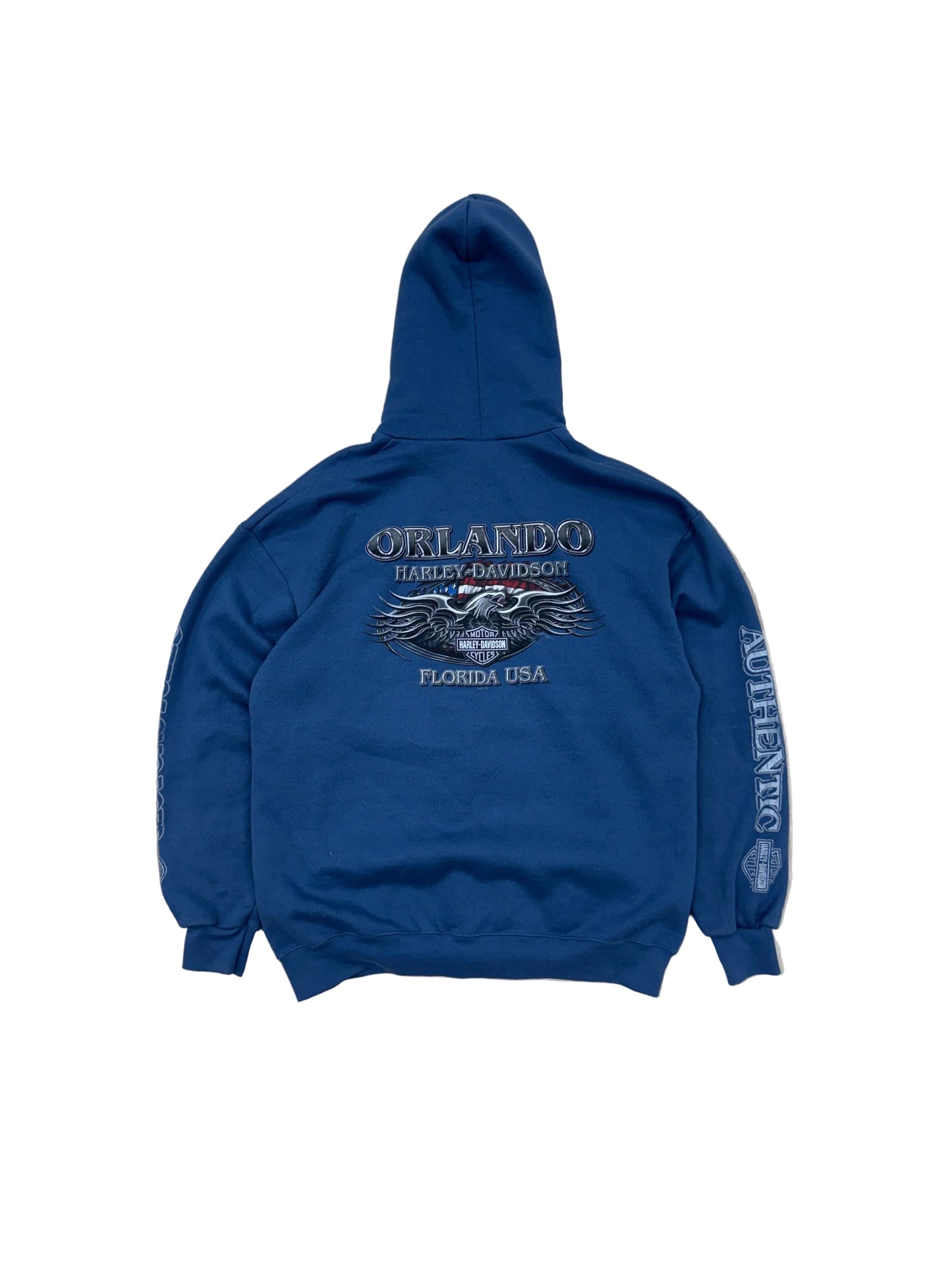 2005 Harley Davidson Florida Zip Up Hoodie - Large