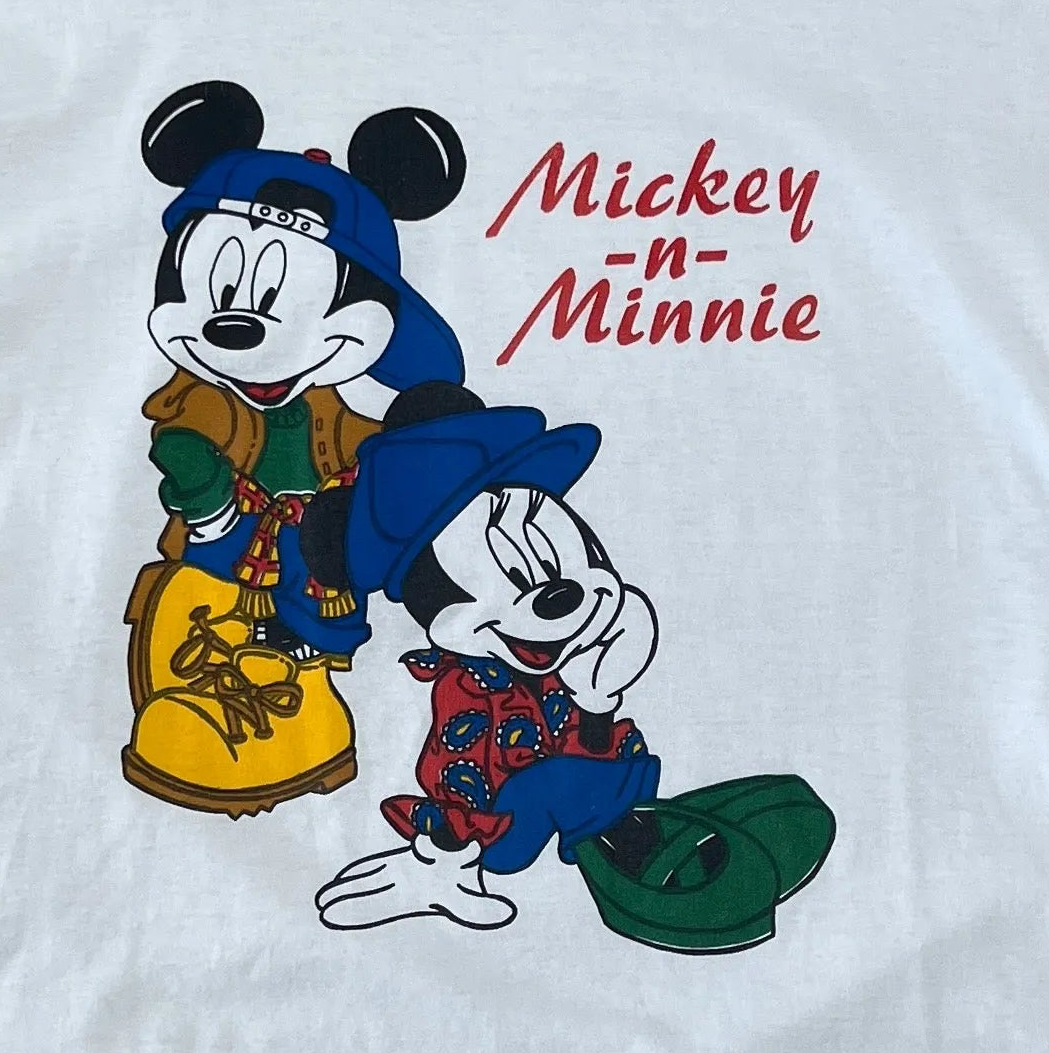 Vintage Mickey & Minnie T-Shirt - Large