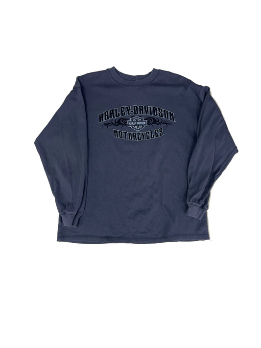 00s Long Sleeve Harley Davidson Thermal T-Shirt - XL