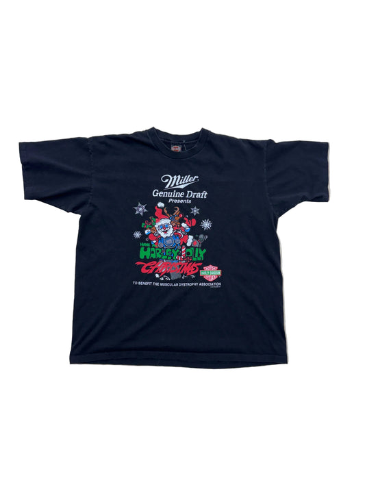 1994 Harley Davidson Christmas T-Shirt - XL
