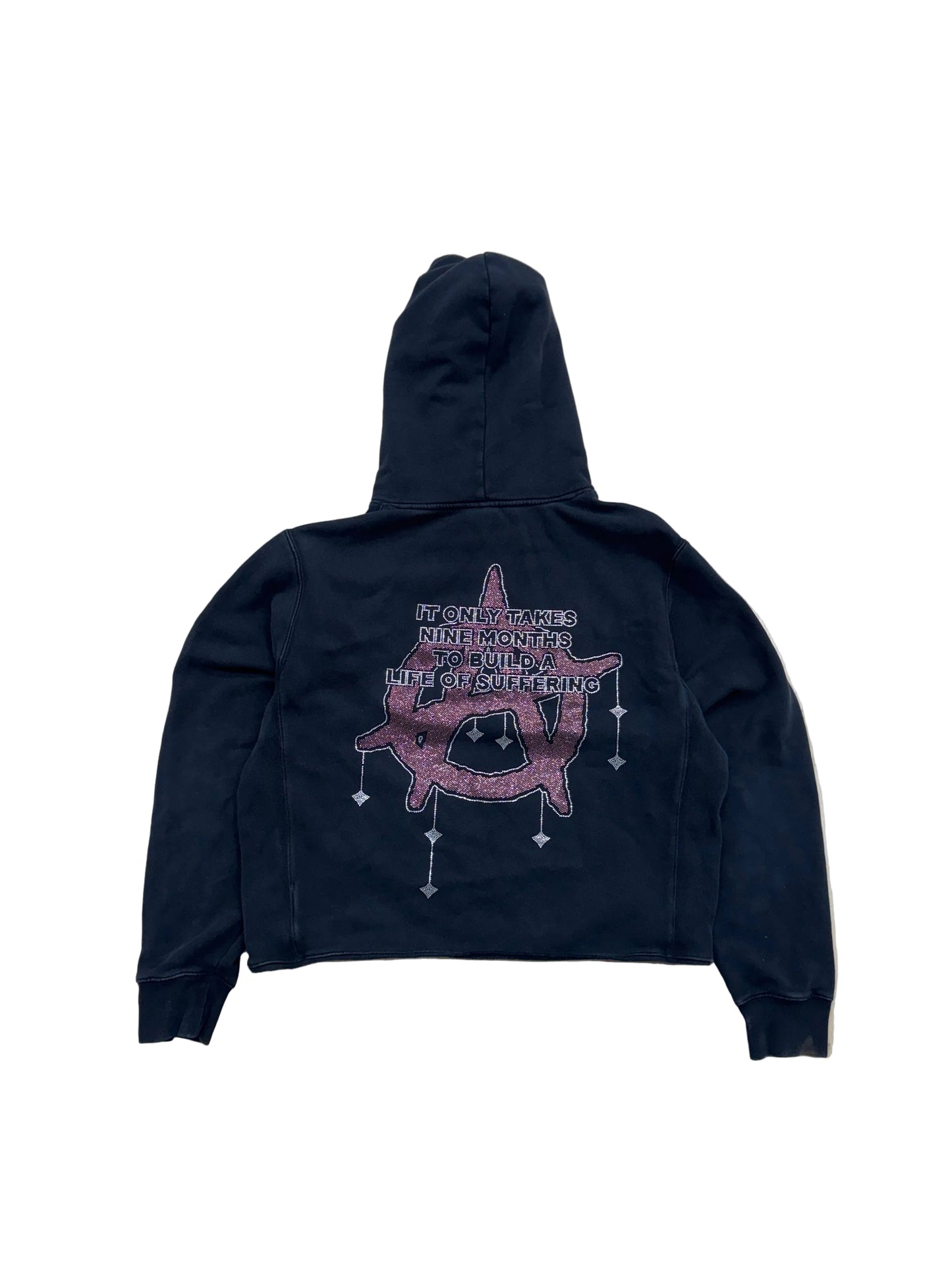 Vintage Revenge Cropped Hoodie - XL