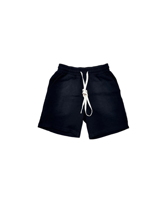 Vintage Relaxed Black Sweat Shorts - Large