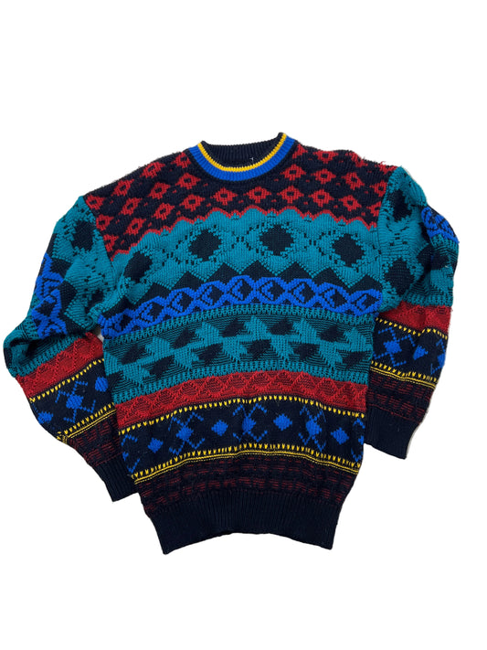 Vintage Colorful Knitted Sweater