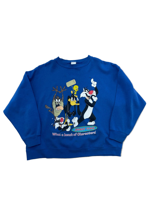 What A Bunch Of Characters Looney Tunes Crewneck-Large